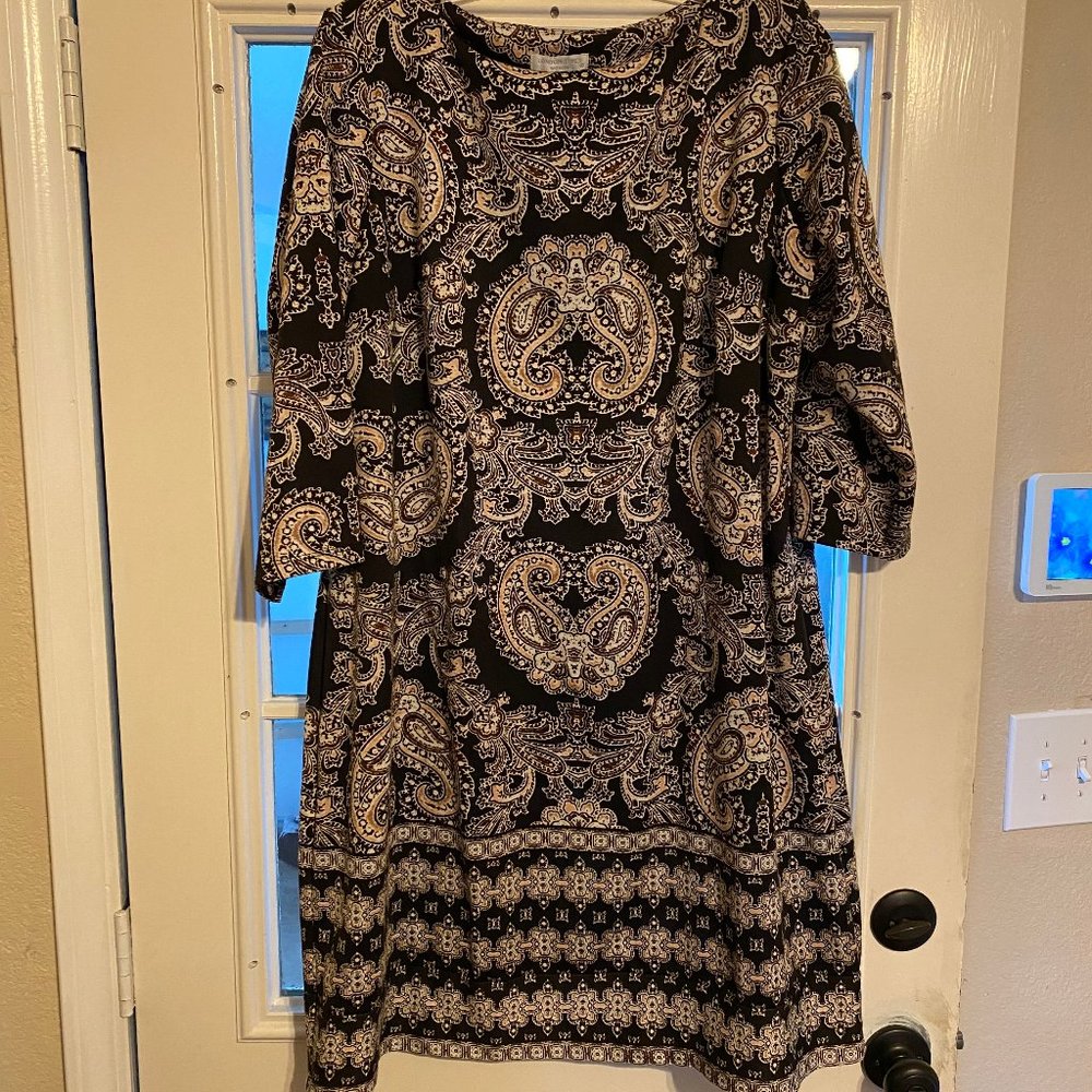 Brown patterned dress